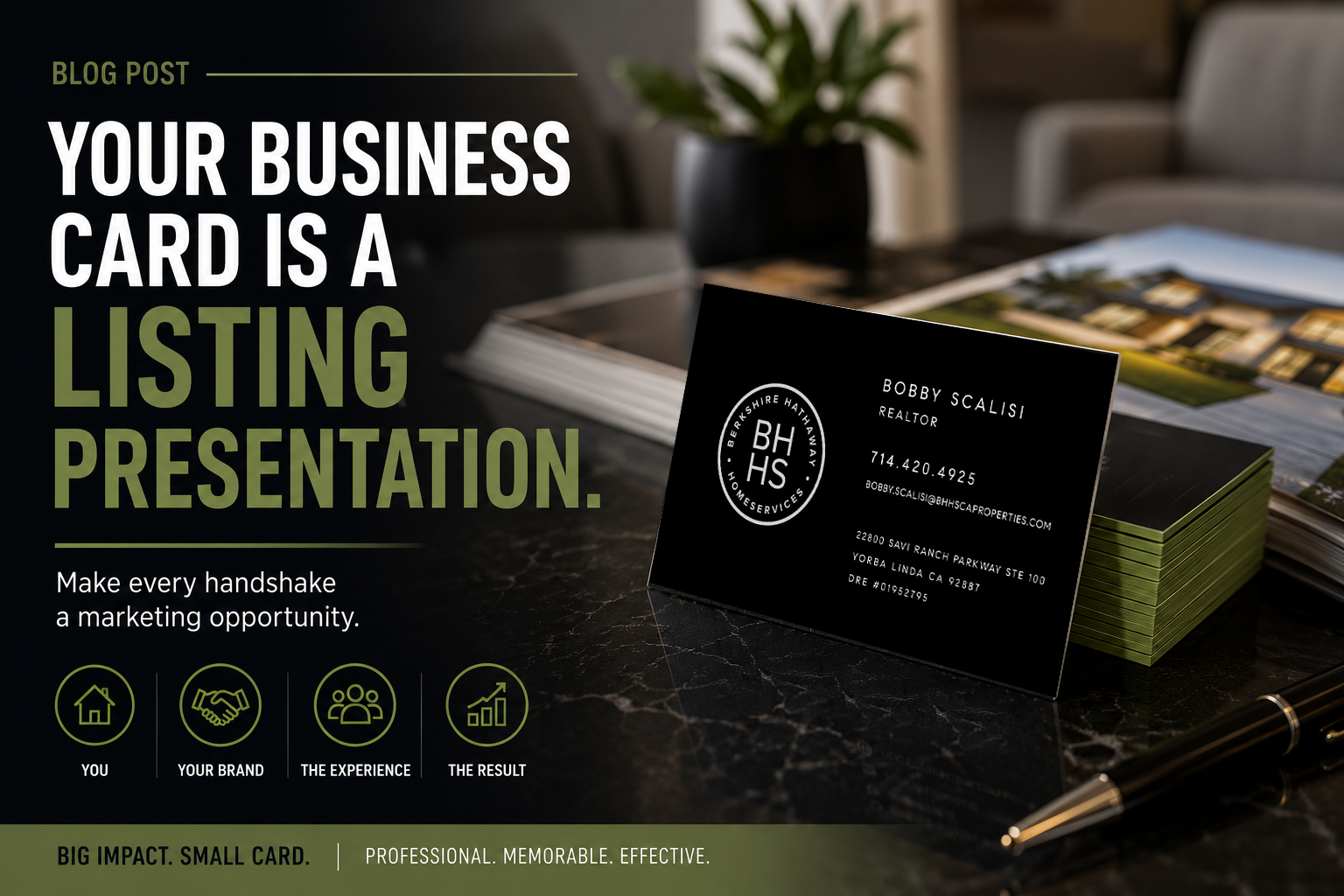 Business card design for real estate agents