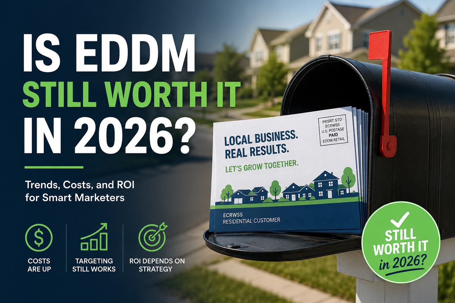 EDDM postcard in mailbox