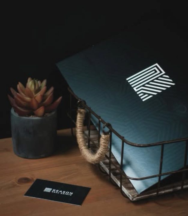 AG Designs branded folder and business card set