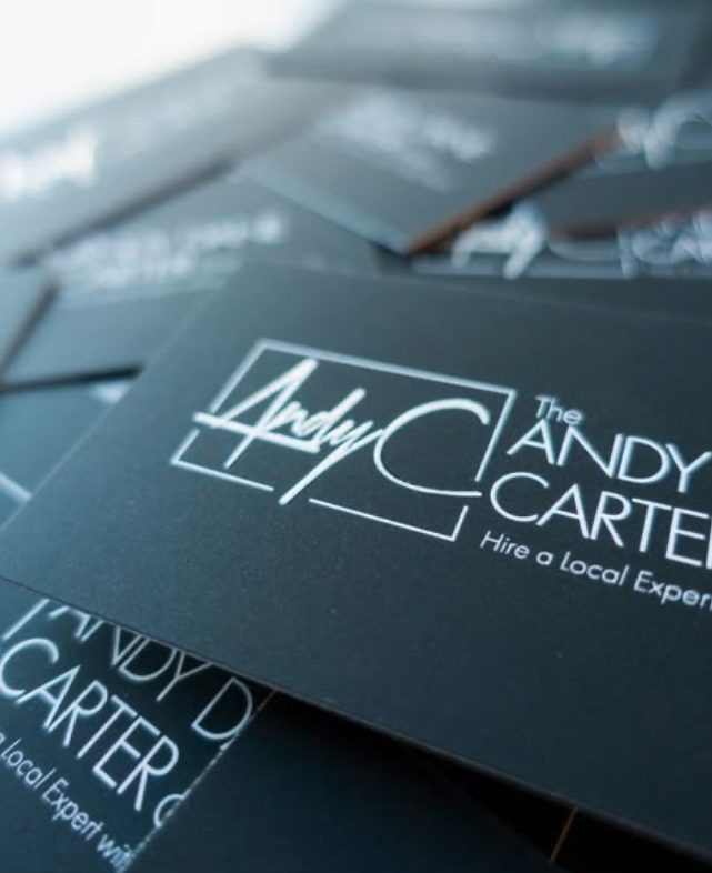 The Andy Carter business card stack by AG Designs